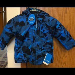 Columbia Lightening Lift Blue Camo Jacket NWT 4T